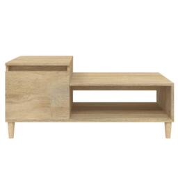 Berkfield Home Decorative Coffee Table Sonoma Oak 100x50x45 cm Engineered Wood in Light Brown - Size: 100 x 50 x 45 cm - thumbnail 5