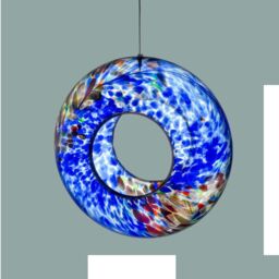 Sienna Glass Hanging Bird Feeder Blue - thumbnail 3