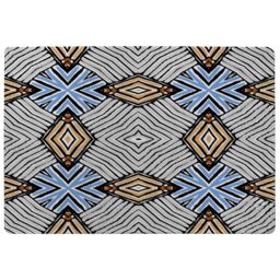 Benjamin Tate Design Abstract Geometric Roughly Hatched Shapes Rug in Natural - Size: Large - thumbnail 1
