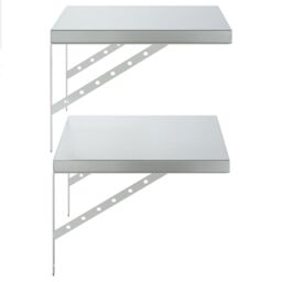 Berkfield Home Wall Shelves 2 pcs 50x40 cm Silver Stainless Steel - thumbnail 6