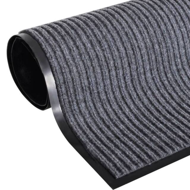 Berkfield Home Grey PVC Door Mat 90 x 60 cm - image 1