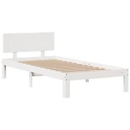 Berkfield Home Decorative Bookcase Bed without Mattress White 140x190cm Solid Wo - Size: 140x190 cm - thumbnail 8