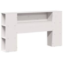 Berkfield Home Decorative Bookcase Bed without Mattress White 140x190cm Solid Wo - Size: 140x190 cm - thumbnail 7