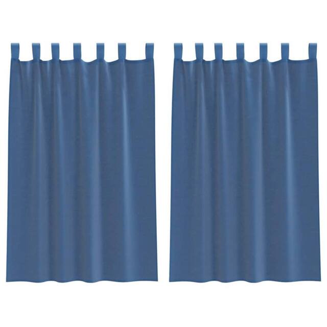 Berkfield Home Voile Curtains with Loops 2 pcs Royal Blue 140x175 cm - image 1