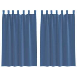 Berkfield Home Voile Curtains with Loops 2 pcs Royal Blue 140x175 cm - thumbnail 1