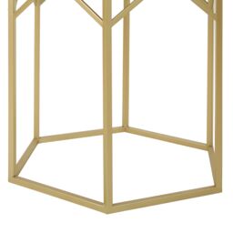 Orsina Luxe Set Of 2 Hexagonal Side Tables, Champagne Finish Tables, Decorative Tables, Settee Side Nesting Tables in Gold - thumbnail 5