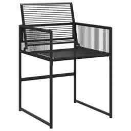 Berkfield Home Beautiful 11 Piece Garden Dining Set Black Poly Rattan - thumbnail 4