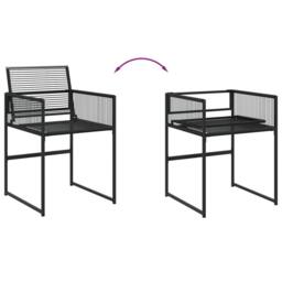 Berkfield Home Beautiful 11 Piece Garden Dining Set Black Poly Rattan - thumbnail 6