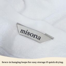 Misona Ultra Soft Bamboo Bath Towel in White - Size: Bath Sheet - thumbnail 3