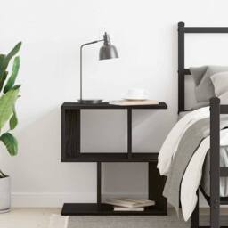 Berkfield Home Elegant Bedside Cabinet Black Oak 50x30x51, 5 cm Engineered Wood - thumbnail 4