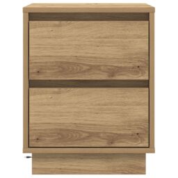 Berkfield Home Bedside Cabinet with LED Lights Artisan Oak 39x34.5x50 cm - thumbnail 6