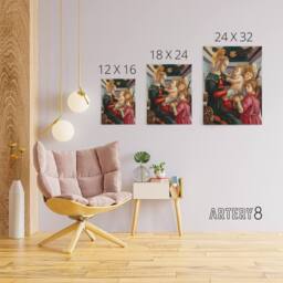 "Artery8 Madonna & Child with Angels Botticelli Vintage Canvas Wall Art - Size: W18"" x H24""" - thumbnail 4