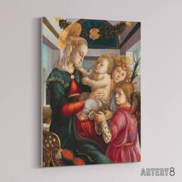 "Artery8 Madonna & Child with Angels Botticelli Vintage Canvas Wall Art - Size: W18"" x H24""" - thumbnail 2