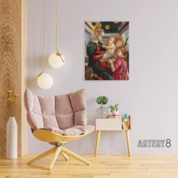 "Artery8 Madonna & Child with Angels Botticelli Vintage Canvas Wall Art - Size: W18"" x H24""" - thumbnail 3