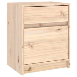 Berkfield Home Bedside Cabinet 40x31x50 cm Solid Pinewood in Brown - Size: 40 x 31 x 50 cm - thumbnail 2