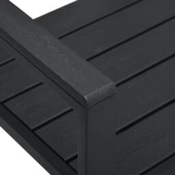 Berkfield Home Garden Bench 120 cm HDPE Black Wood Look - thumbnail 5