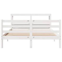 Berkfield Home Bed Frame with Headboard without Mattress 160x200 cm in White - thumbnail 4