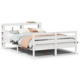 Berkfield Home Bed Frame with Headboard without Mattress 160x200 cm in White - thumbnail 1