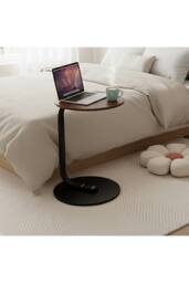 H&O Direct Metal Side Table with E1 MDF Tabletop in Walnut - thumbnail 3