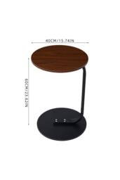 H&O Direct Metal Side Table with E1 MDF Tabletop in Walnut - thumbnail 7