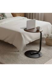 H&O Direct Metal Side Table with E1 MDF Tabletop in Walnut - thumbnail 2