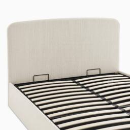 FurnitureboxUK Amelie Fabric Ottoman Bed Frame in Cream - Size: Double - thumbnail 7