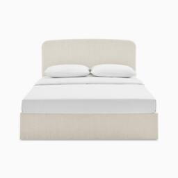 FurnitureboxUK Amelie Fabric Ottoman Bed Frame in Cream - Size: Double - thumbnail 3