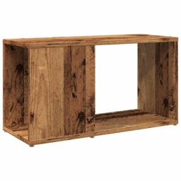 Berkfield Home TV Cabinet Old Wood 60x24x32cm Engineered Wood in Brown - Size: 60 x 24 x 32 cm - thumbnail 2