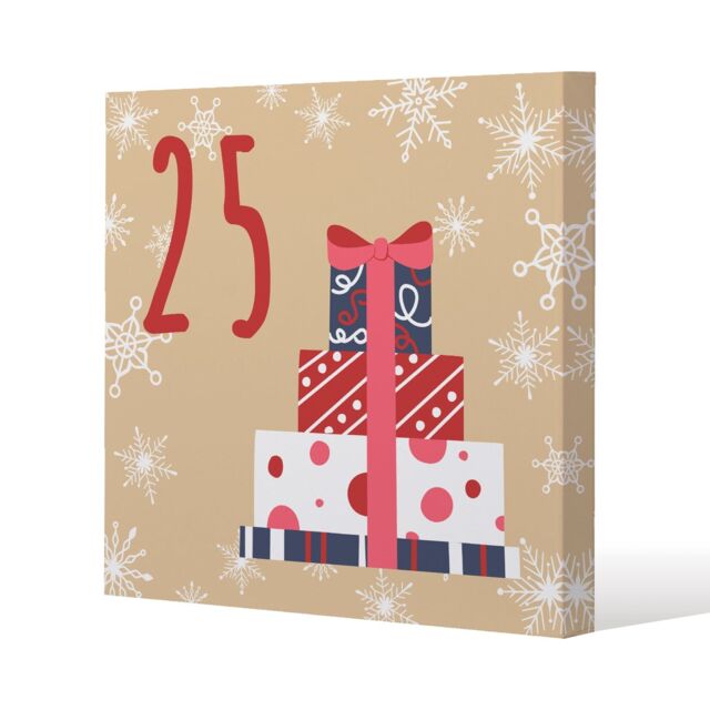 Benjamin Tate Design Advent calendar 25 days of christmas (canvas) / 46 x 46 x 4cm in Natural - Size: 46 x 46 x 4 cm - image 1