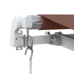 Berkfield Home Manual Retractable Awning with LED Brown 450x300 cm - thumbnail 8