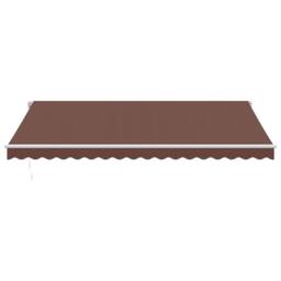 Berkfield Home Manual Retractable Awning with LED Brown 450x300 cm - thumbnail 4