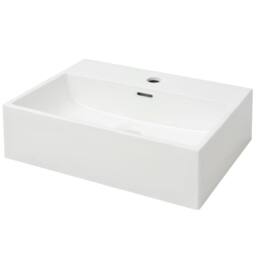 Berkfield Home Basin with Faucet Hole Ceramic White 51.5x38.5x15 cm - thumbnail 2