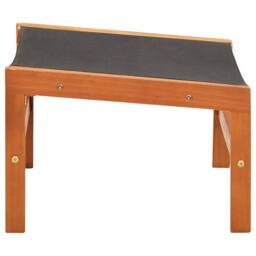 Berkfield Home Durable Garden Chair with Footrest Solid Eucalyptus Wood & Textilene in Black - thumbnail 7