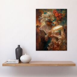 "Artery8 Venetian Masked Ball Romantic Painting Large Wall Art Poster Print Thick Paper 18X24 Inch - Size: W18"" x H24""" - thumbnail 4