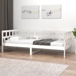 Berkfield Home Day Bed White Solid Wood Pine 80x200 cm - thumbnail 4