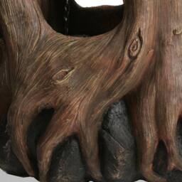 Primrose Squirrel Tree Water Feature Cascade Natural Wood Effect Garden in Stone - thumbnail 5