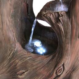 Primrose Squirrel Tree Water Feature Cascade Natural Wood Effect Garden in Stone - thumbnail 3