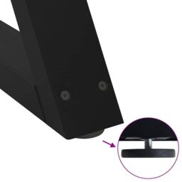 Berkfield Home Coffee Table Legs 2 pcs Black 70x(30-31.3) cm Steel - thumbnail 9