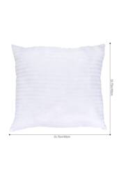 Living and Home Striped Universal Pillow Insert，45 cm x 45 cm in White - Size: 45 cm x 45 cm - thumbnail 7