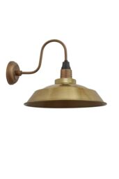 Industville Swan Neck Step Wall Light, 16 Inch, Brass in Bronze - thumbnail 2
