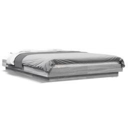 Berkfield Home Bed Frame without Mattress Grey Sonoma 140x200 cm - thumbnail 2