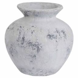 Lemon Pavilion Furniture and Decor Darcy Antique White Vase - Ceramic - L31 x W31 x H30 cm - Stone