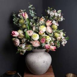 Lemon Pavilion Furniture and Decor Darcy Antique White Vase - Ceramic - L31 x W31 x H30 cm - Stone - thumbnail 5
