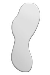 "MirrorOutlet The Lacuna - Frameless Pond Wall Mirror 63"" X 24"" (160CM X 60CM) in Silver - Size: 1 Pack" - thumbnail 3
