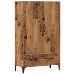 Berkfield Home Highboard Old Wood 70x31x115 cm Engineered Wood in Brown - Size: 70 x 31 x 115 cm - thumbnail 2