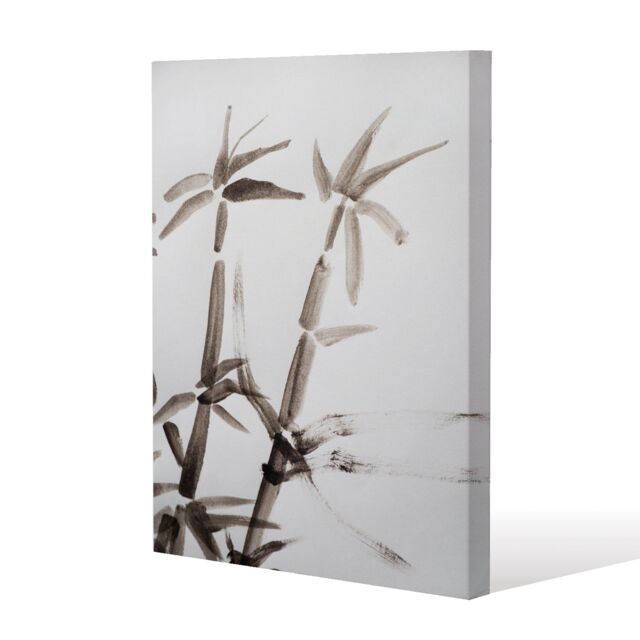 Benjamin Tate Design Japanese painting of bamboo (Canvas Print) / 31 x 41 x 4cm in Natural - Size: 31 x 41 x 4 cm - image 1