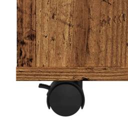 Berkfield Home Rolling Cabinet Old Wood 60x53x72 cm Engineered Wood in Brown - Size: 60 x 53 x 72 cm - thumbnail 8
