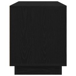 Berkfield Home TV Cabinet with LED Lights Black Oak 100x41x50 cm - Size: 100 x 41 x 50 cm - thumbnail 8