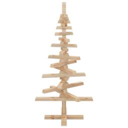 Berkfield Home Wooden Christmas Tree for Decoration 90 cm Solid Wood Pine in Brown - thumbnail 6