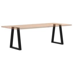 Berkfield Home Coffee Table Legs V-Shape 2 pcs Black 60x(72-73) cm Steel - thumbnail 8